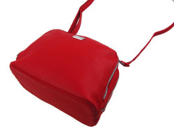 Červená mäkká crossbody dámska kabelka s dvoma oddielmi 5623-TS #3