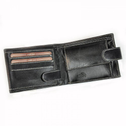 Čierna pánska kožená peňaženka RFID v krabičke WILD #3