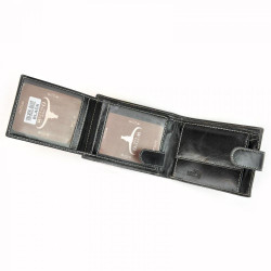 Čierna pánska kožená peňaženka RFID v krabičke WILD #4
