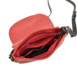 Crossbody kabelka s ozdobnou retiazkou 5007 červená #3