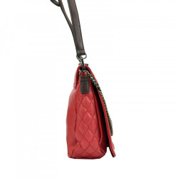 Crossbody kabelka s ozdobnou retiazkou 5007 červená #4