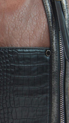 Dámska crossbody kabelka s čelnou kroko kapsičkou F-014 starorůžová #3