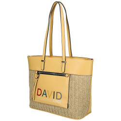 DAVID JONES Žltá veľká dámska kabelka cez rameno CM5741 #1