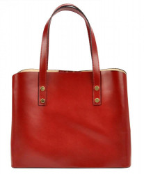 Kožená červená dámska kabelka do ruky Florencia #2