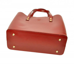 Kožená červená dámska kabelka do ruky Florencia #5