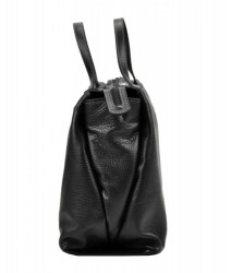 Pierre Cardin Kožená väčšia dámska kabelka do ruky čierna #1