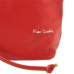 Pierre Cardin Kožená veľká dámska kabelka do ruky / ruksak čierna #4
