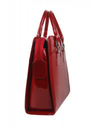 PUNCE LC-01 červená ryhovaná dámska kabelka pre notebook do 15.6 palca #2