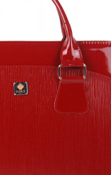 PUNCE LC-01 červená ryhovaná dámska kabelka pre notebook do 15.6 palca #6