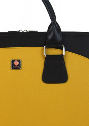 PUNCE LC-01 horčicovo žltá dámska kabelka pre notebook do 15.6 palca #6