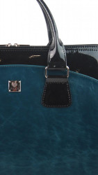 PUNCE LC-01 modrá petrolejová dámska kabelka pre notebook do 15.6 palca #6