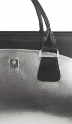 PUNCE LC-01 Strieborná dámska kabelka pre notebook do 15.6 palca #5