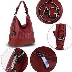 Štýlová kabelka na rameno Anna Grace 2500 burgundská #4