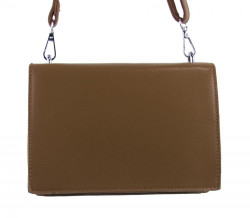 Tmavo hnedá menšia crossbody dámska kabelka s chlopňou 4995-TS #1
