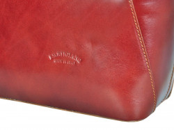 Veľká červená kožená dámska kabelka cez rameno L Artigiano #5