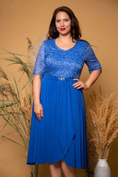 Ninett modré šaty s čipkou #2