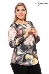 Szangítá dámska blúzka s ozdobnými gombíkmi #1