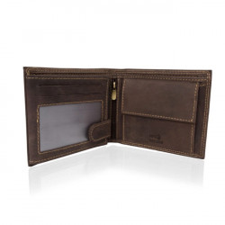 Pánska kožená peňaženka v hnedej farbe – B #1