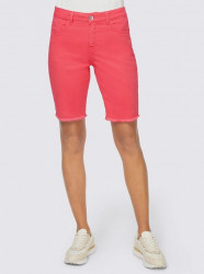 5-vreckové džínsové šortky Linea Tesini, koralová #1