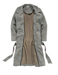 AJC karovaný džersejový kabát, viacfarebný #1