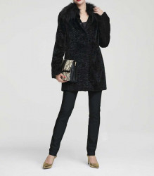 Ashley Brooke kabát z umelej kožušiny, čierna #3