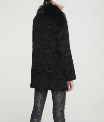 Ashley Brooke kabát z umelej kožušiny, čierna #4