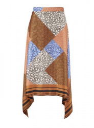 Asymetrická sukňa s farebnou potlačou Heine