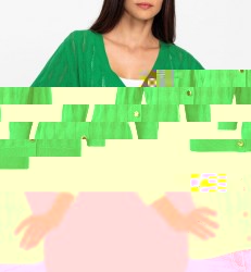 Ažúrový kardigán s ozdobnými gombíkmi HEINE, zelený #1