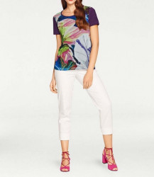 Blúzkové tričko s potlačou Ashley Brooke, fialovo-farebné #2