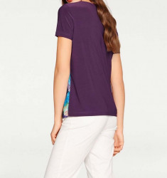 Blúzkové tričko s potlačou Ashley Brooke, fialovo-farebné #3