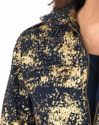 Bluzónová bunda so zlatou potlačou Witt Weiden, modrá #4