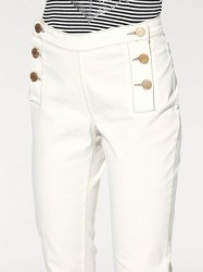 Bootcut džínsy s dvojradovým zapínaním Heine B.C., krémové #4