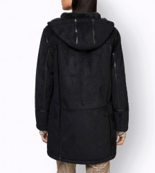 Bunda z imitácie kože a ozdobným lemovaním Mainpol, čierna #3