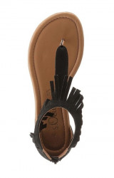Čierne letné sandále so strapcami S. Oliver #2