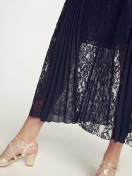 Čipkovaná sukňa s plisom HEINE, tmavomodrá #3