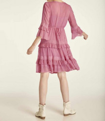 Čipkované šaty s volánmi Heine, ružová #2