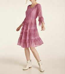 Čipkované šaty s volánmi Heine, ružová #3