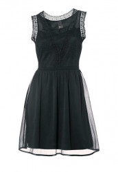 Čipkované šifónové šaty Heine B.C., čierne