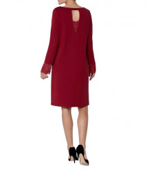 Création L Premium džersejové šaty s čipkou, červená #3