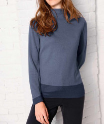 Création L Premium luxusný sveter, sivomodrá