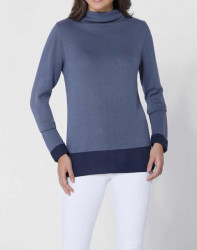 Création L Premium luxusný sveter, sivomodrá #2