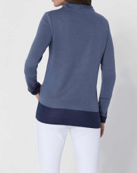 Création L Premium luxusný sveter, sivomodrá #3