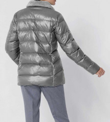 Création L Premium páperová bunda, sivá #2