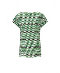 Dvojvrstvové žakárové tričko Création L, zeleno-farebné #1