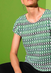 Dvojvrstvové žakárové tričko Création L, zeleno-farebné #4
