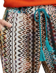 Džersejové nohavice s etno potlačou Linea Tesini, farebné #3