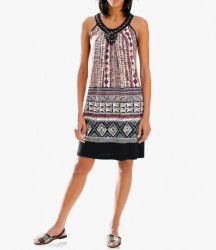 Džersejové šaty s etno potlačou a ozdobnými kamienkami Linea Tesini, farebné #2