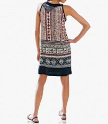 Džersejové šaty s etno potlačou a ozdobnými kamienkami Linea Tesini, farebné #3