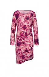 Džersejové šaty s kvetinovou potlačou Ashley Brooke, ružovo-farebné #1