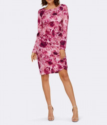 Džersejové šaty s kvetinovou potlačou Ashley Brooke, ružovo-farebné #2